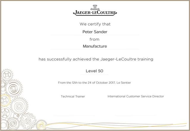 Wir sind zertifizierter Partner der Marke JAEGER-LECOULTRE